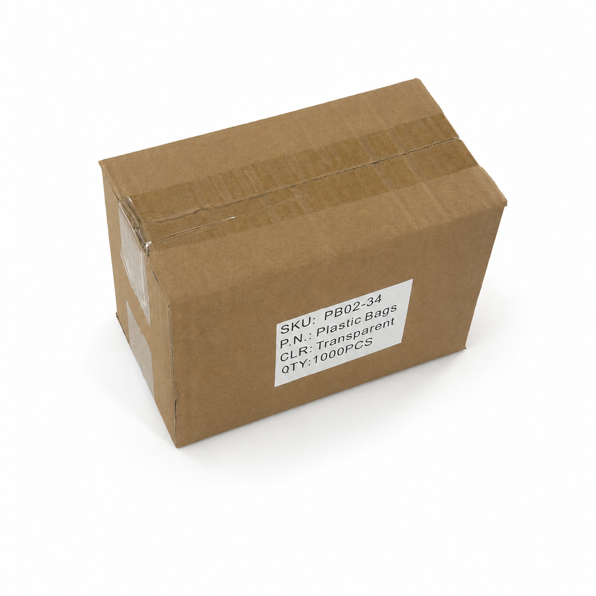 jewelry gift bags - 1000 Clear Bags PB02-34 side view