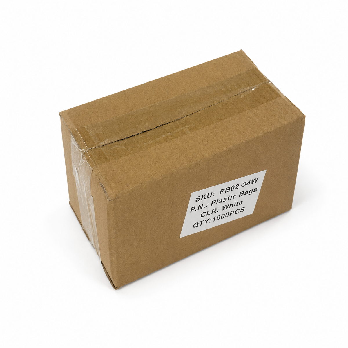 jewelry gift bags - 1000 White Bags PB02-34W side view