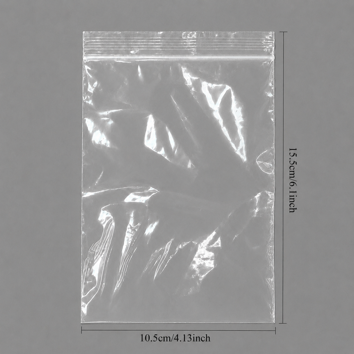 jewelry gift bags - 1000 Clear Bags PB02-46 open view