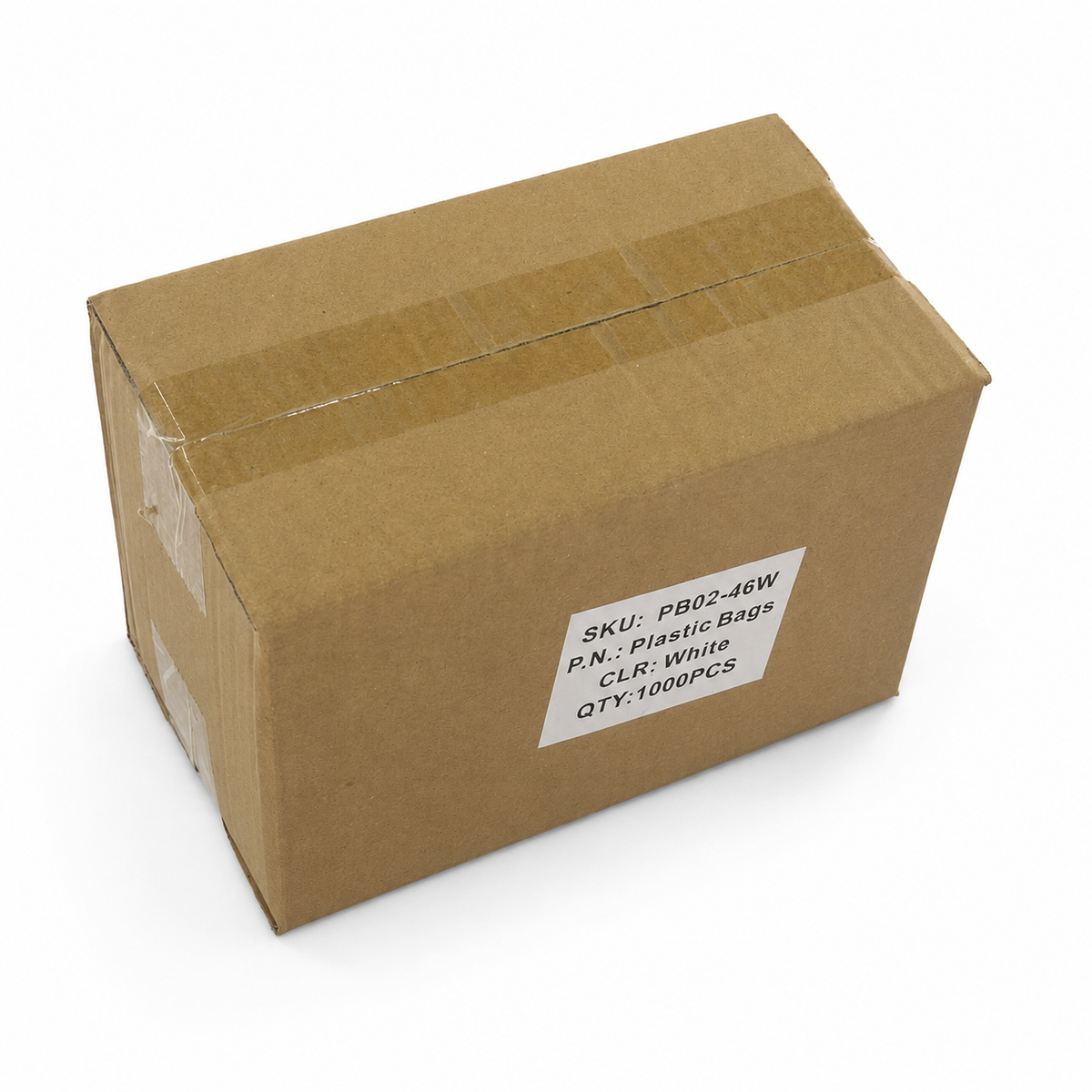 jewelry gift bags - 1000 Clear White Bags PB02-46W side view
