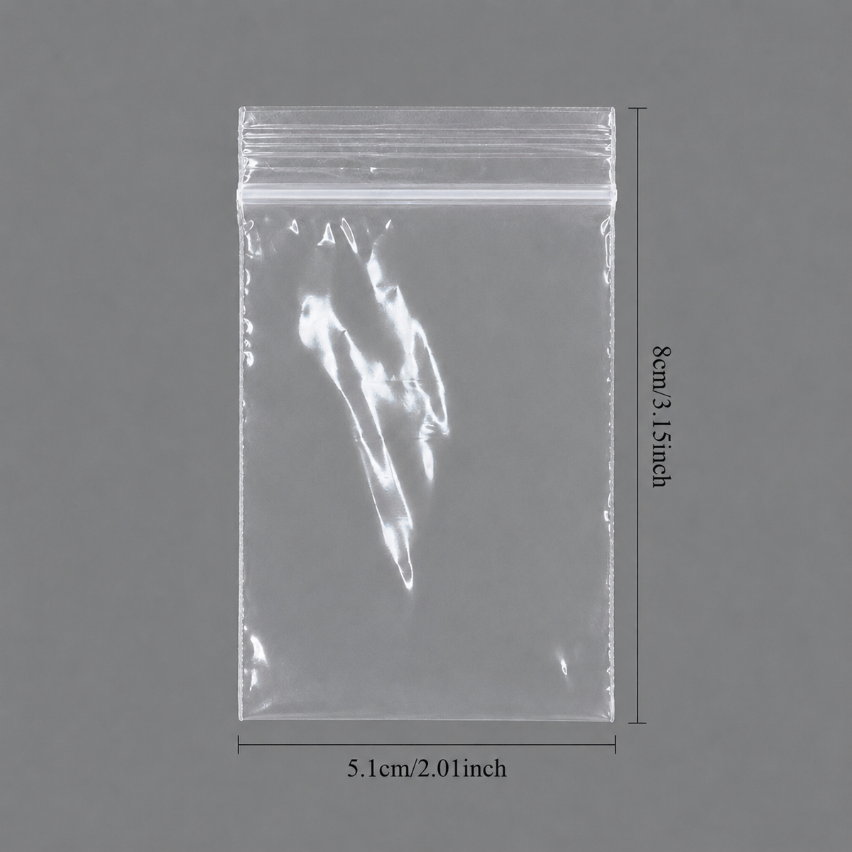 jewelry gift bags - 1000 Clear Bags PB02-23 open view