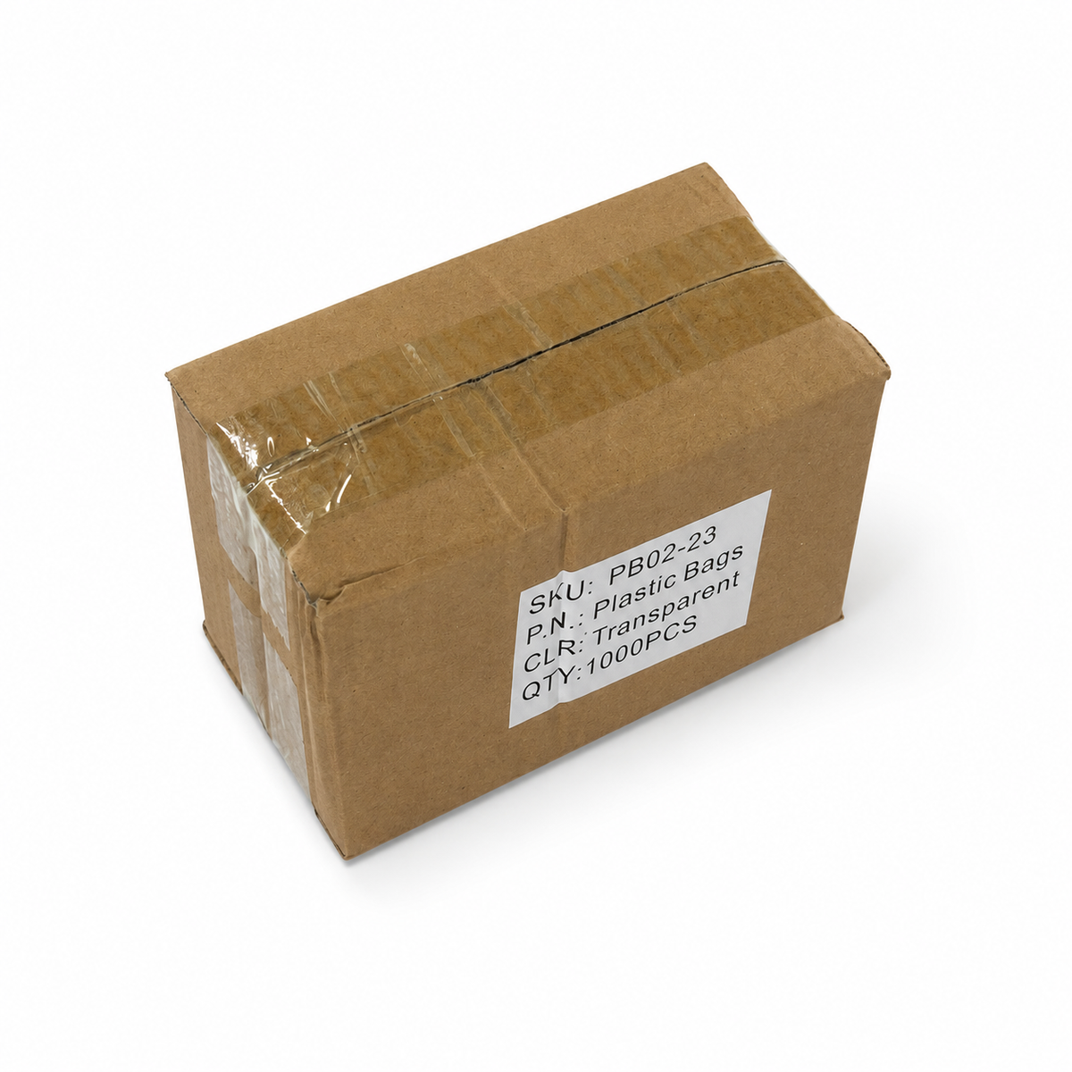 jewelry gift bags - 1000 Clear Bags PB02-23 side view
