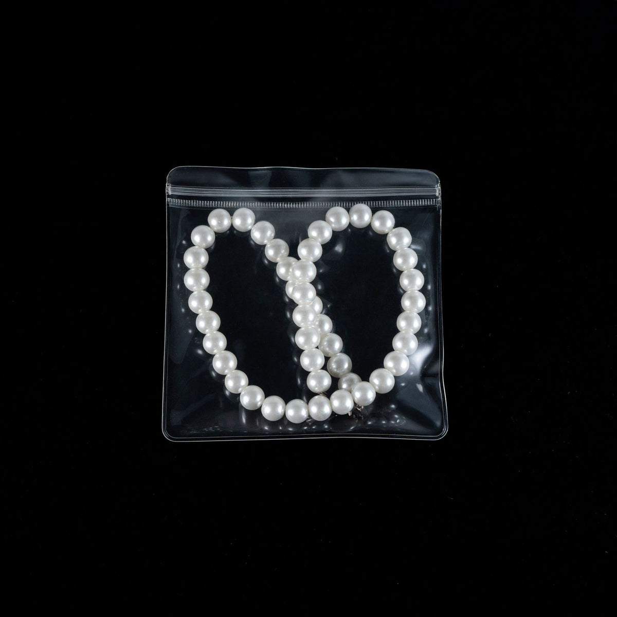 jewelry gift bags - 100pcs Transparent Ring Earring Necklace Bag PB0104-26T side view