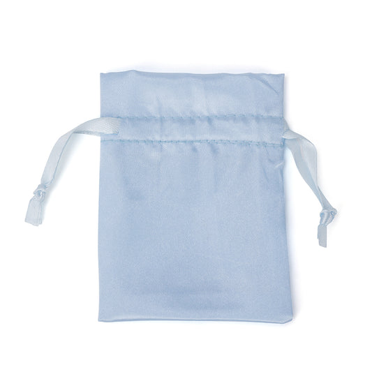 jewelry pouch - 50 Blue Satin Pouch JP1534-IB front view