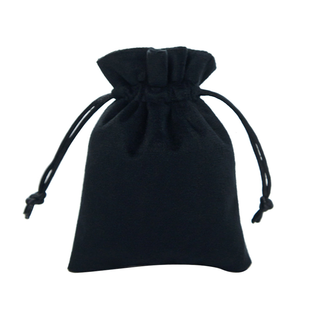 jewelry pouch - 100pcs Green Blue Velvet Bags Pouches JP002-V-BK S detail view