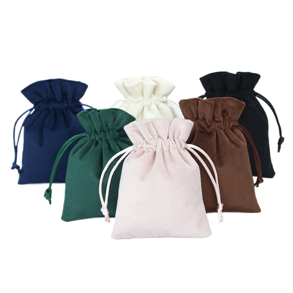 jewelry pouch - 100pcs Green Blue Velvet Bags Pouches JP002-V-BK S front view