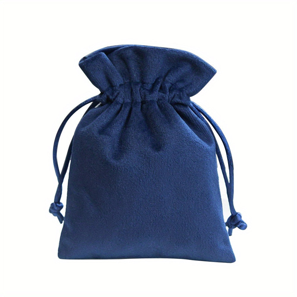 jewelry pouch - 100pcs Green Blue Velvet Bags Pouches JP002-V-BK S product view 05