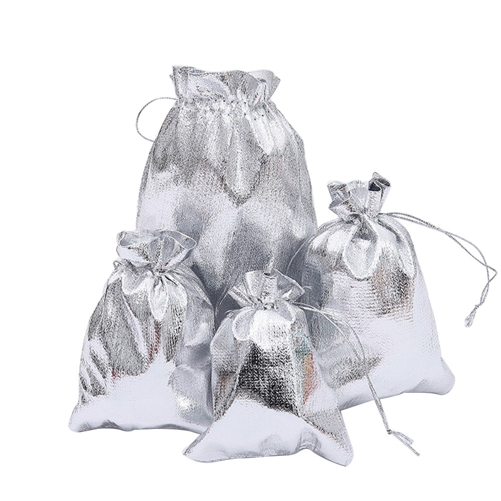 jewelry pouch - 100pcs Gold Silver Satin Bags Pouch Pouches Bag JP018-CL-GL S side view
