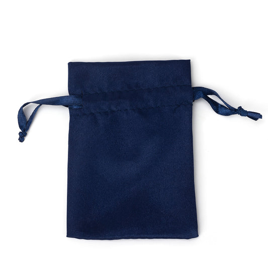 jewelry pouch - 50 Blue Satin Pouch JP1534-B front view