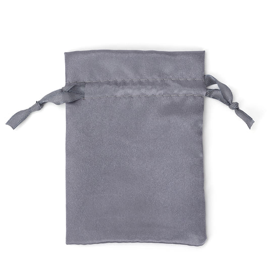 jewelry pouch - 50 Gray Satin Pouch JP1534-GR front view