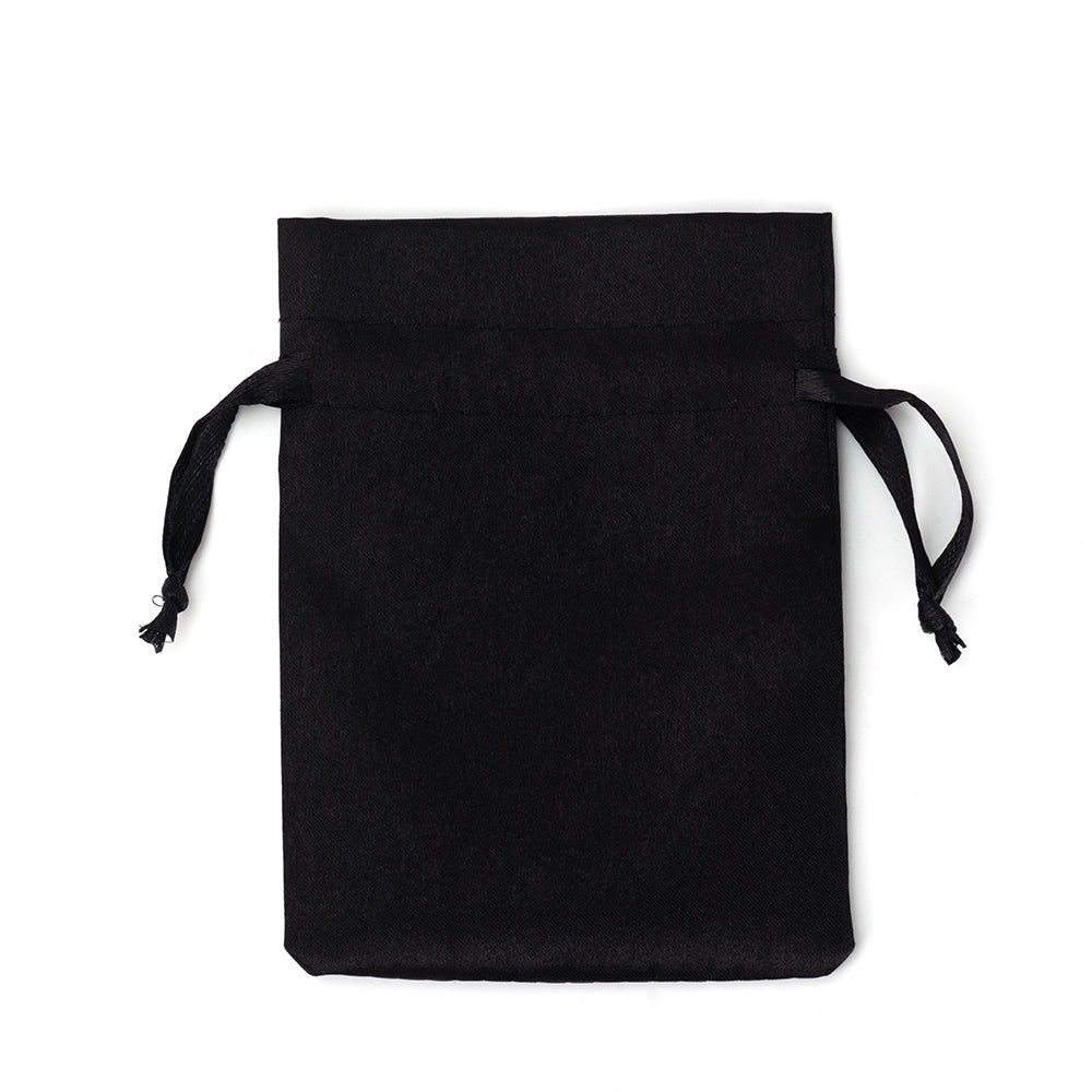 jewelry pouch - 50pcs Green Champagne Satin Pouches Bags Bag JP012-SA-BK open view