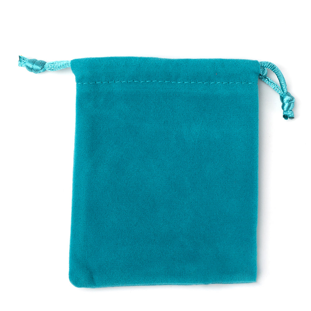 jewelry pouch - 50 Blue Brown Velvet Pouches Bags Pouch JP016-V-R S product view 05