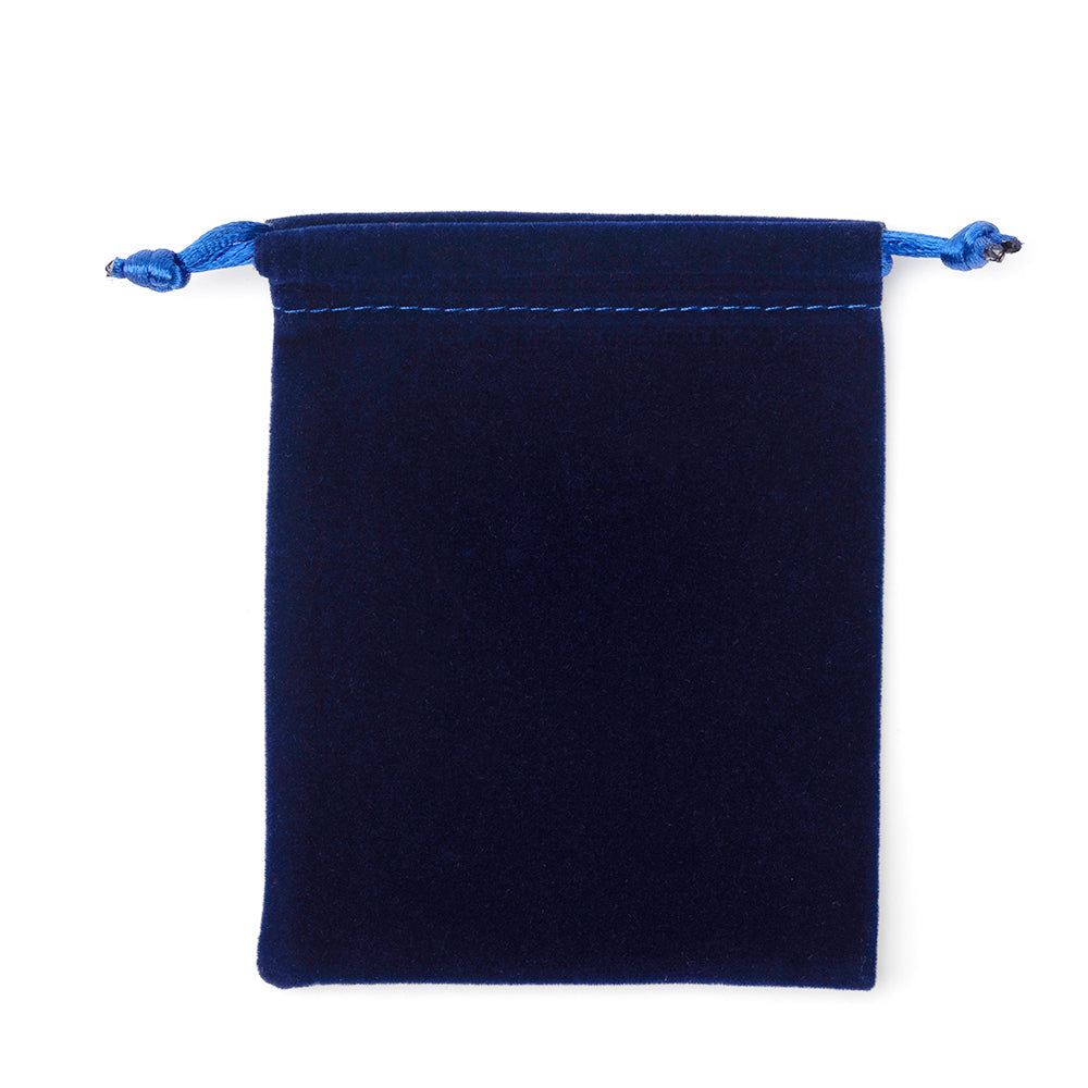 jewelry pouch - 50 Blue Brown Velvet Pouches Bags Pouch JP016-V-R S product view 07