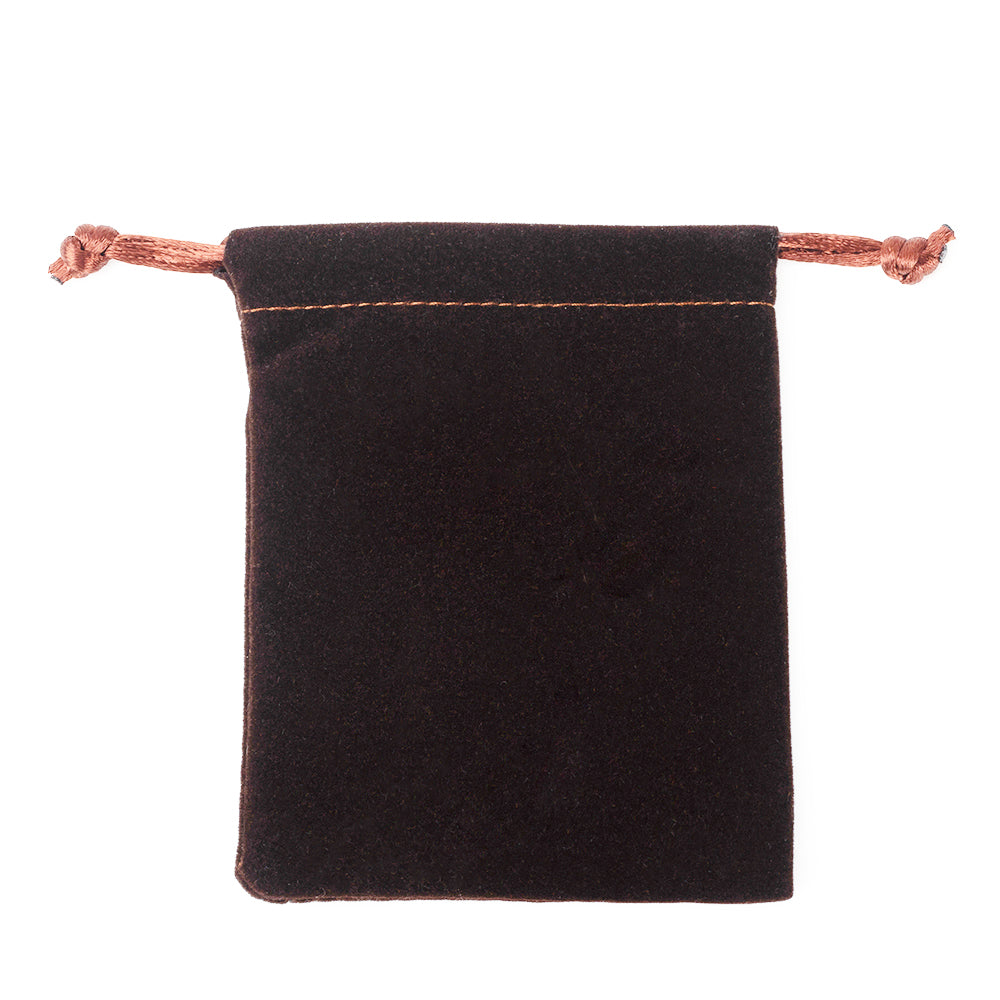 jewelry pouch - 50 Blue Brown Velvet Pouches Bags Pouch JP016-V-R S product view 08