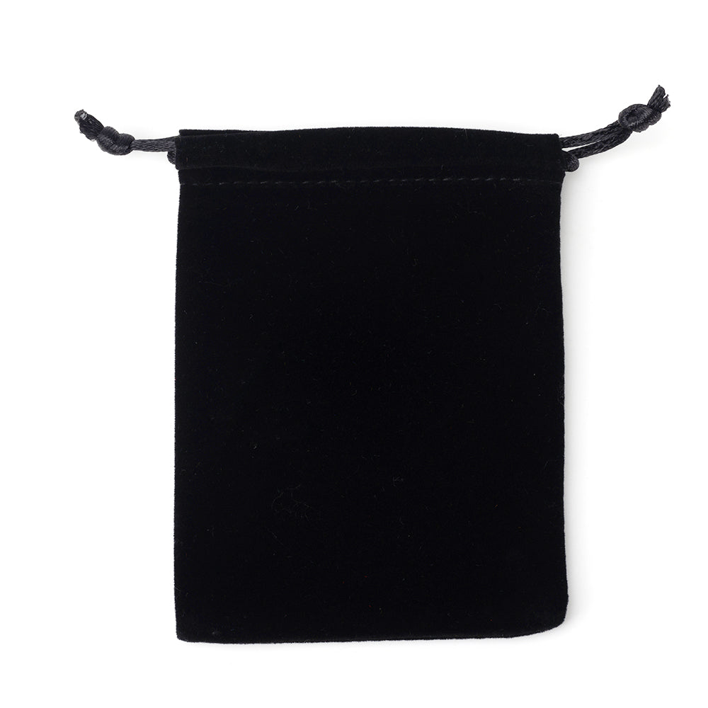 jewelry pouch - 50 Blue Brown Velvet Pouches Bags Pouch JP016-V-R S side view