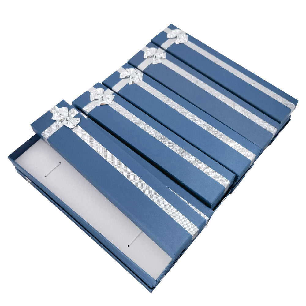 Navy Blue ribbon paper bracelet jewelry gift box, pack arrangement