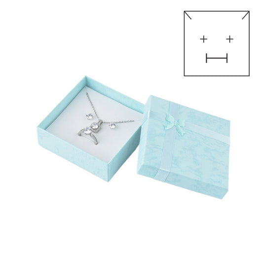 necklace box - 12pcs Blue Necklace Boxes B10-44-BA front view