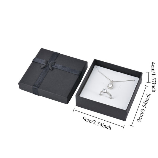 necklace box - 12pcs Black Necklace Boxes B10-44-BK open view