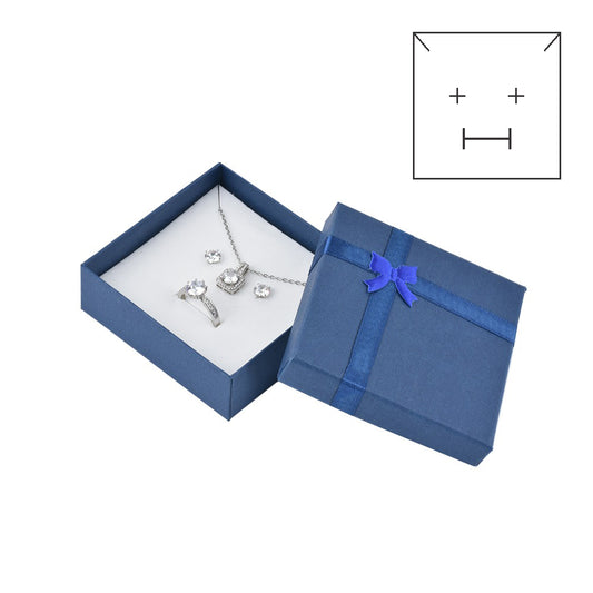 necklace box - 12pcs Blue Necklace Boxes B10-44-B front view