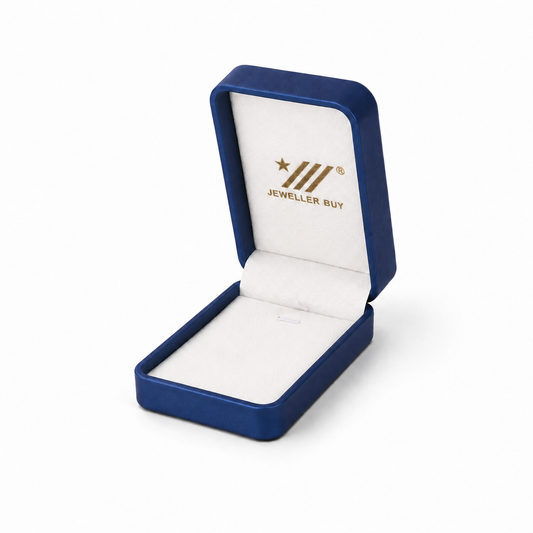 necklace box - Blue PU Leather Necklace Box 1-6 front view