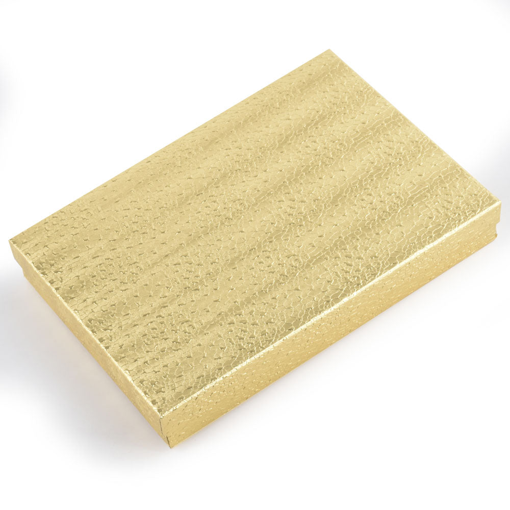 necklace box - 100pcs Gold Cotton Cardboard Boxes Necklace BX2885 open view