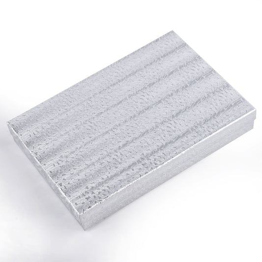 necklace box - 100pcs Silver Cotton Cardboard Boxes Necklace BX2885S open view