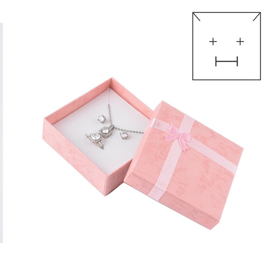 necklace box - 12pcs Pink Necklace Boxes B10-44-PEA front view