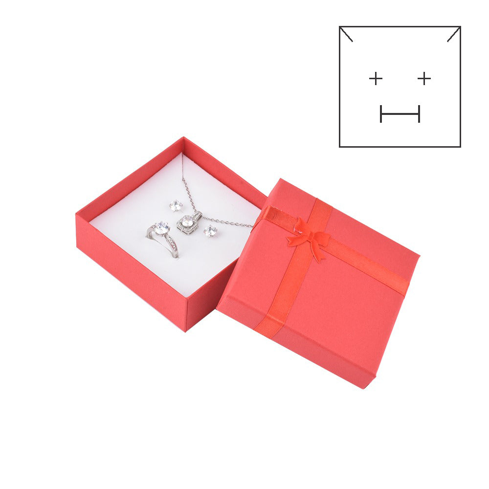 necklace box - 12pcs Red Necklace Boxes B10-44-R front view