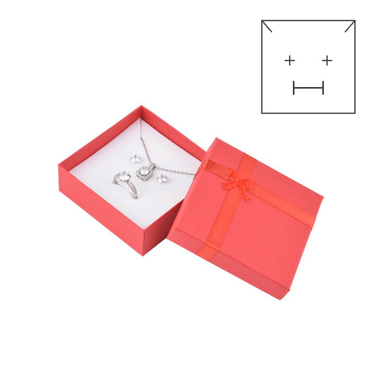 necklace box - 12pcs Red Necklace Boxes B10-44-R front view
