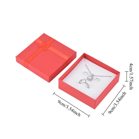 necklace box - 12pcs Red Necklace Boxes B10-44-R open view