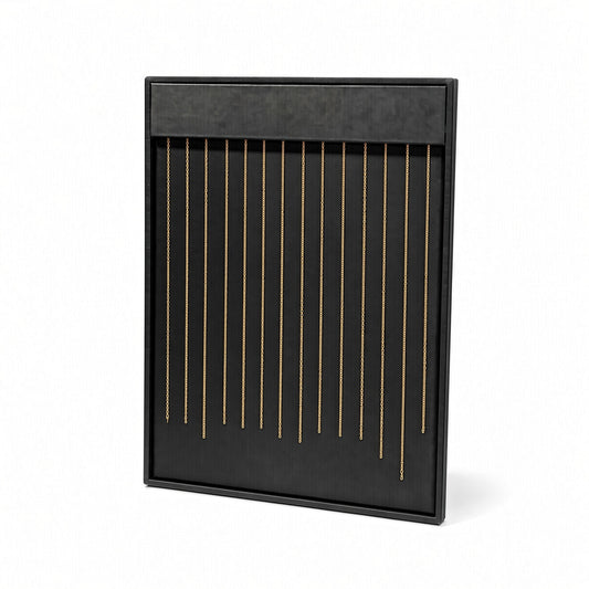 necklace display - Black 14-Position Necklace Display Tray T041N-BK front view