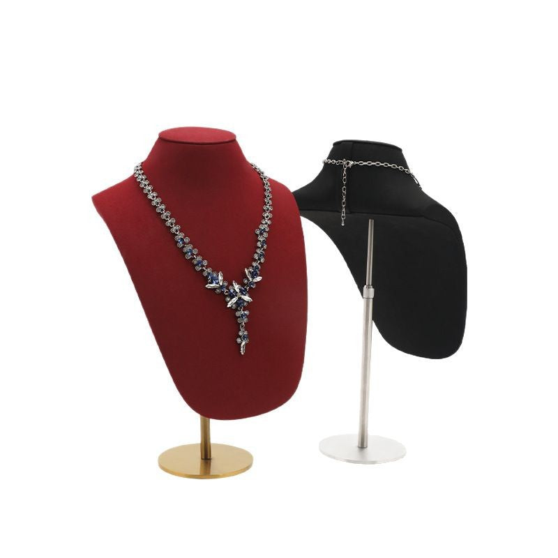 necklace display - Velvet Necklace Bust Display Stand C02599 front view