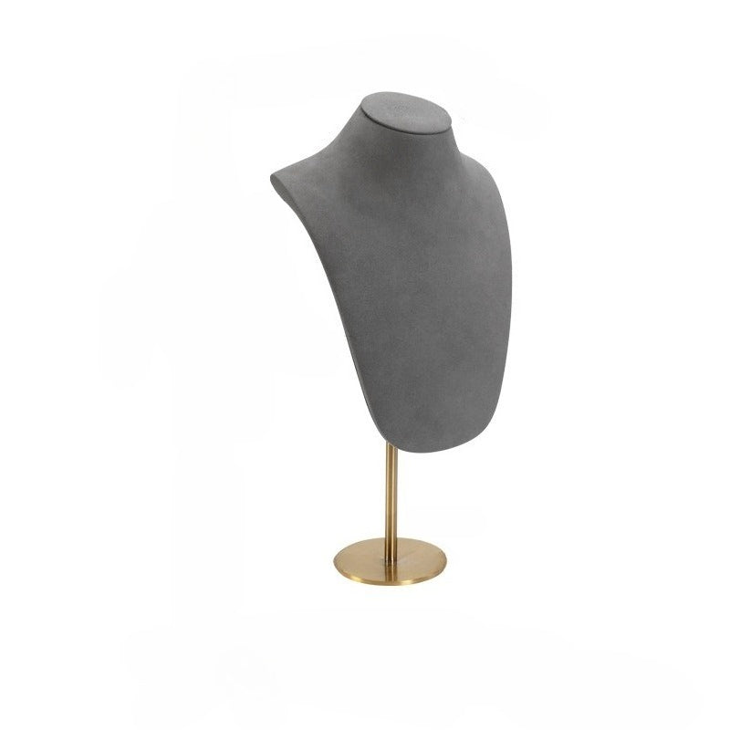 necklace display - Velvet Necklace Bust Display Stand C02599 open view