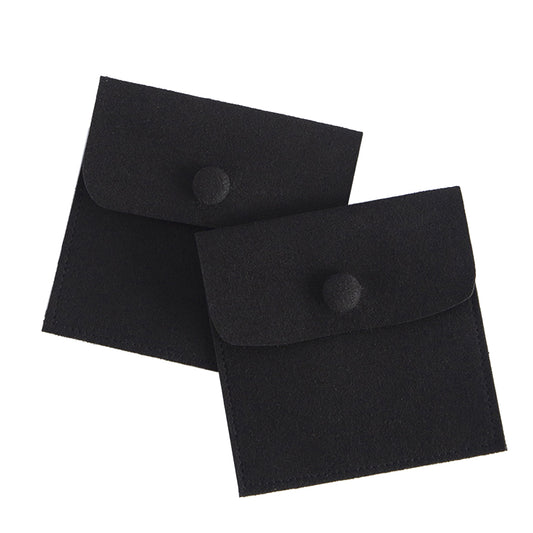 organza jewelry pouch - 100 Blue Pink Suede Organza Pouch Bags Pouches JP004-SU-BK open view
