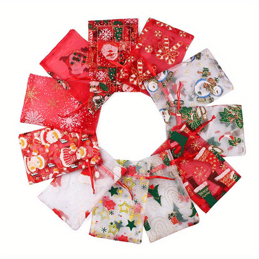 organza jewelry pouch - 50pcs Organza Bag Bags Pouches JP014-OG-A1 S front view