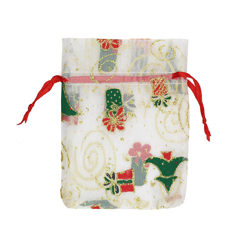 organza jewelry pouch - 50pcs Organza Bag Bags Pouches JP014-OG-A1 S side view