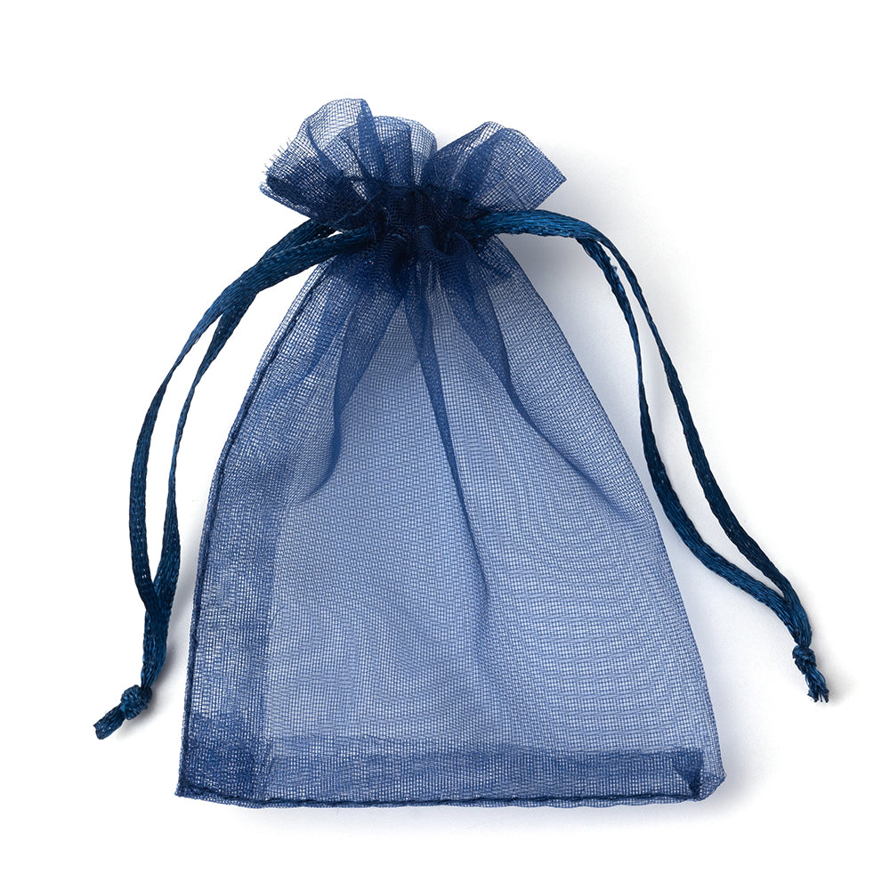 organza jewelry pouch - 100pcs Organza Bags Pouches Bracelets JP015-OG-BK S detail view