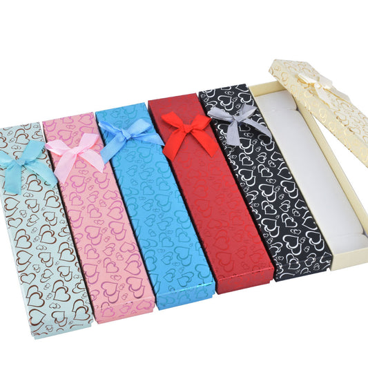 pendant box and bracelet box - 12pcs Gold Pendant Bracelet Boxes B15-82-MX2 front view