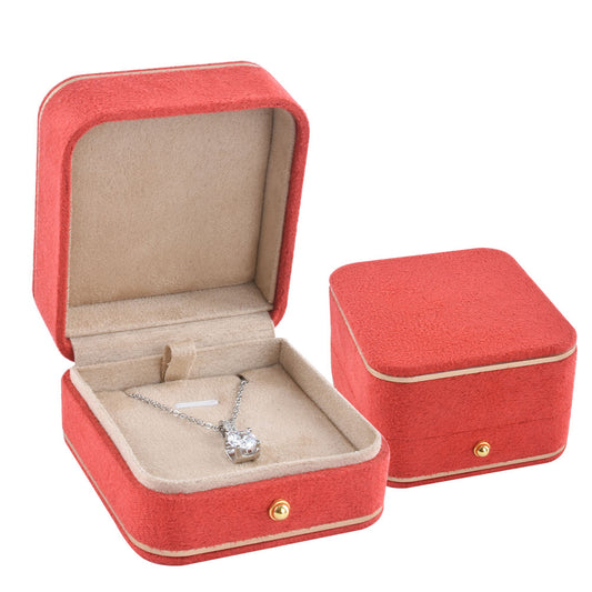 pendant box - Suede Pendant Box V15P-O BK open view