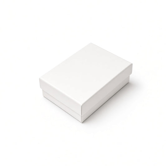 pendant box - White Glossy Medium Pendant Cotton-Filled Jewelry Box 100-Piece Pack BX2832WG open view