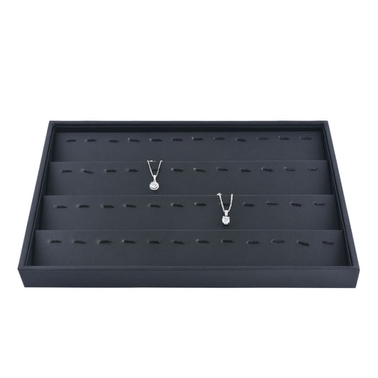 pendant display - Black Pendant Tray T001-4P PU-BK front view