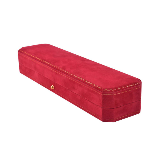 Red Octagonal Velvet Bracelet Boxes, product view 2