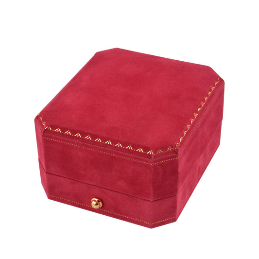 Red Octagonal Velvet Pendant Boxes, product view 2