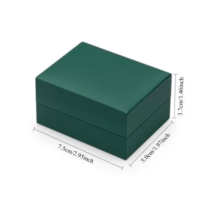 ring box - 24pcs Green Ring Boxes L066-DR-G W open view