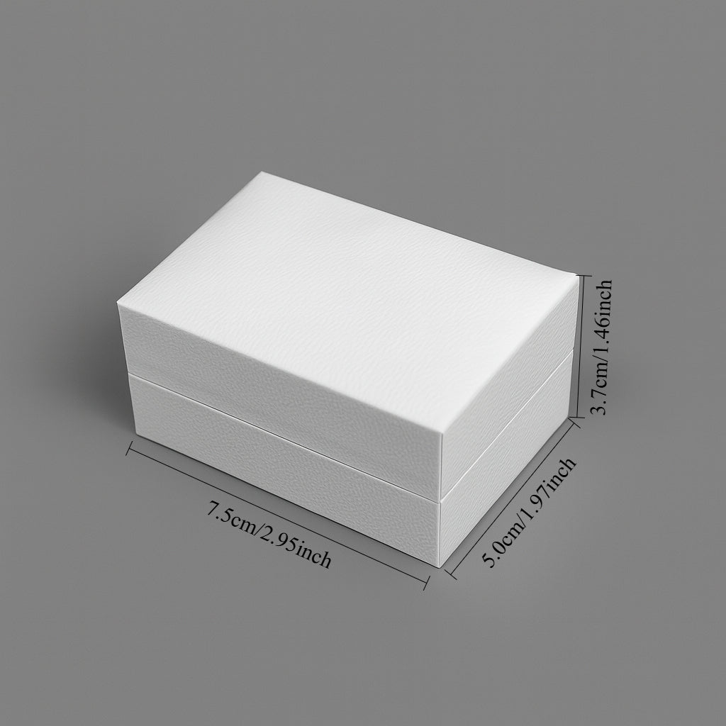 ring box - 24pcs White Ring Boxes L066-DR-W GR open view