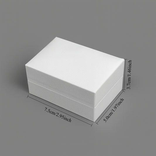 ring box - 24pcs White Ring Boxes L066-DR-W GR open view