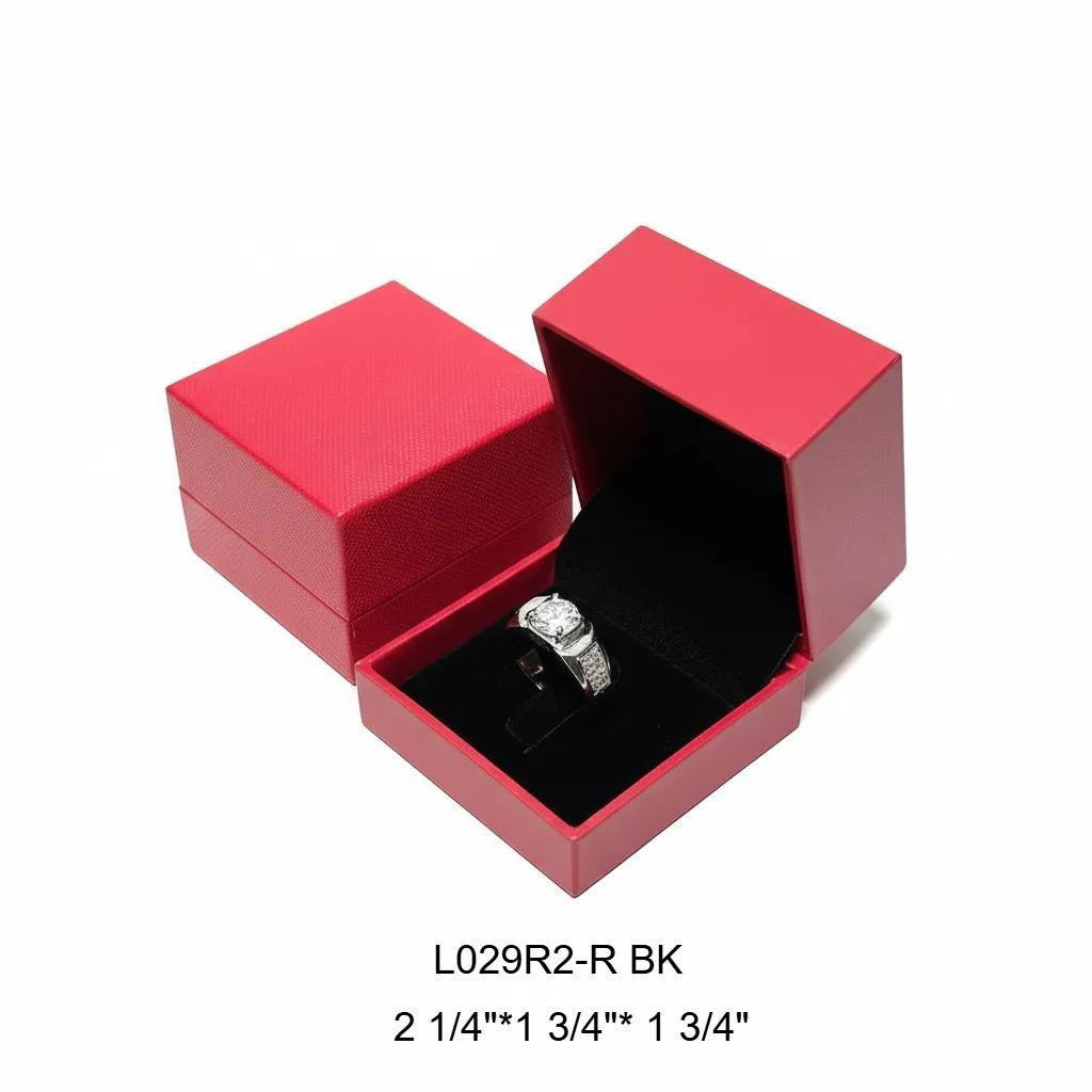ring box - 30pcs Red Ring Boxes L029R2-R front view