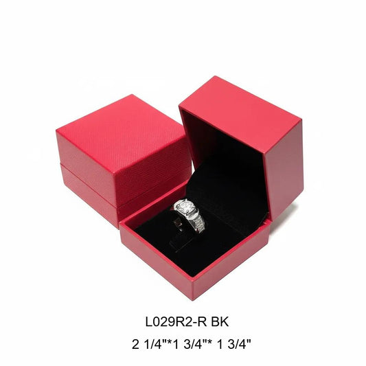 ring box - 30pcs Red Ring Boxes L029R2-R front view