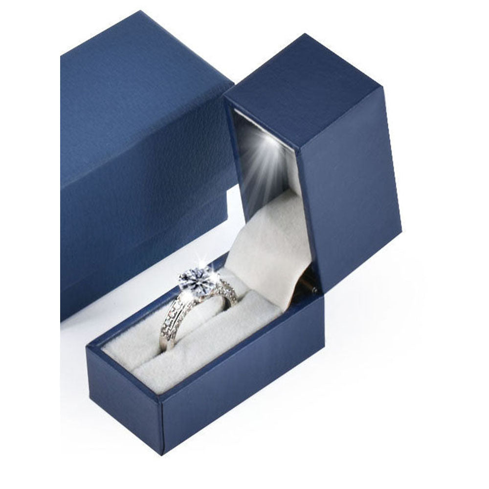 ring box - 36pcs Blue Red Ring Boxes Box LB51-B side view