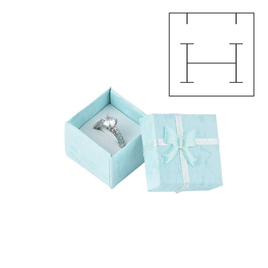 ring box - 24pcs Blue Ring Boxes B10-22-BA front view